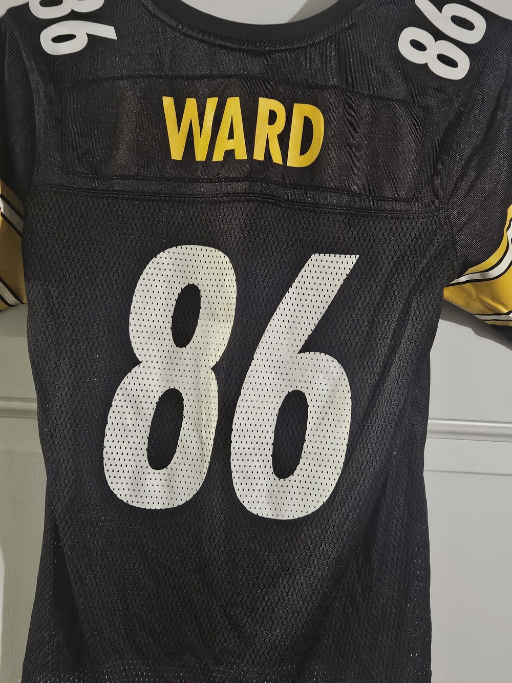 SteelersBlack NFL Mesh Kids Jersey with Red Logo Accent